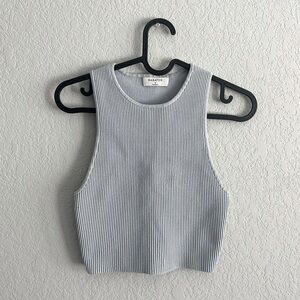 Babaton Sculpt Knit Racer Cropped Tank